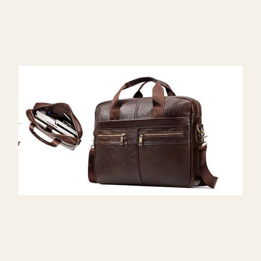 Leather business briefcase