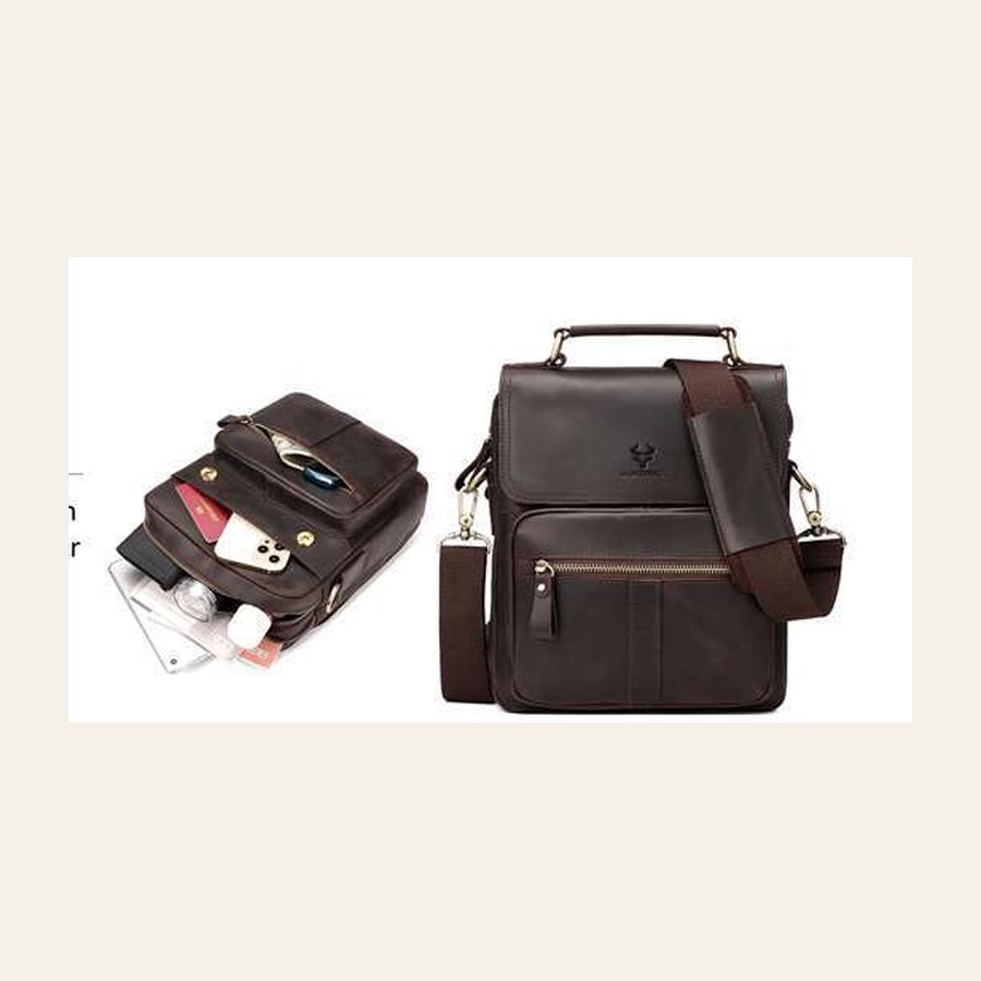 Vintage leather crossbody bag
