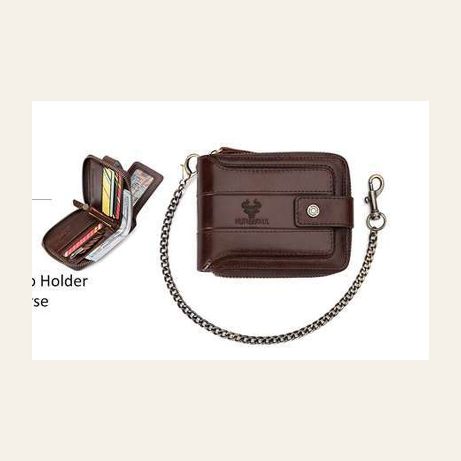 Leather trifold wallet